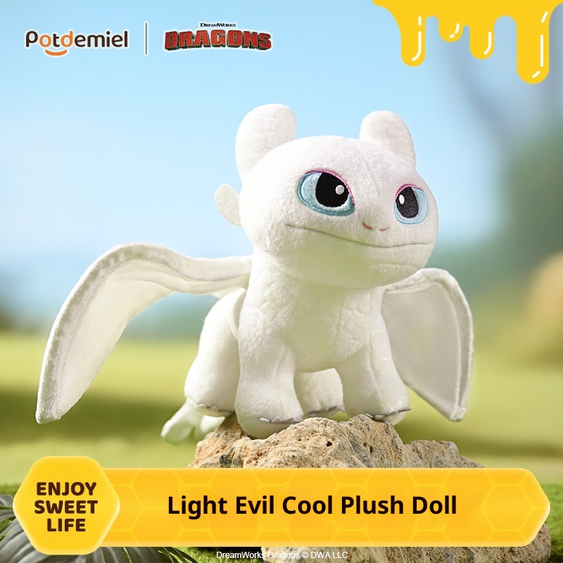 Pc Gaming Dragon - オリジナルポットデミエル ライトフューリーぬいぐるみ ハウ・トゥ・トレイン・ユア・ドラゴン ソフトぬいぐるみ 白い抱き心地の良いおもちゃ 誕生日プレゼント