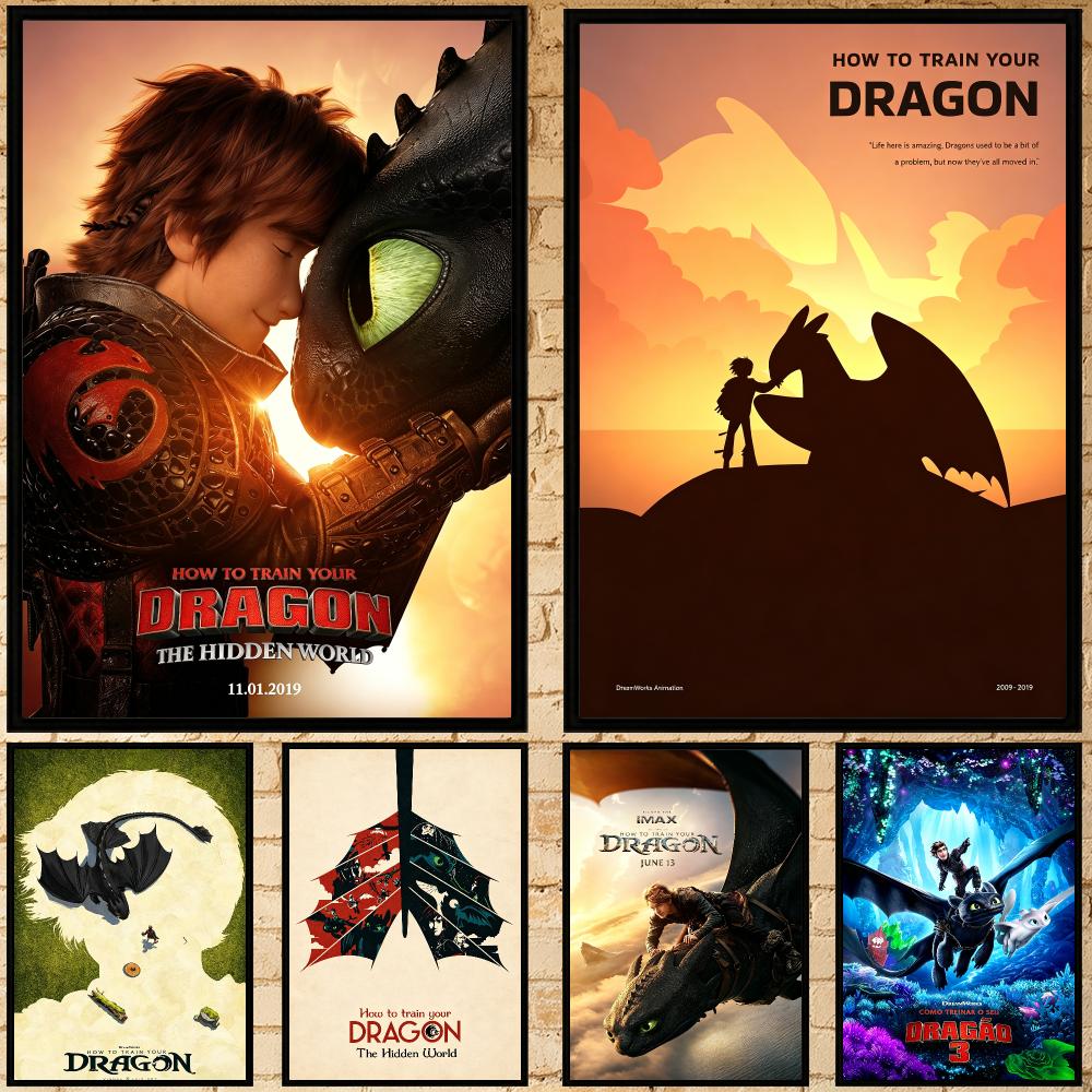 Pc Gaming Dragon - 映画『ヒックとドラゴン』ポスター HD 防水 自己粘着 アートプリント 壁飾り