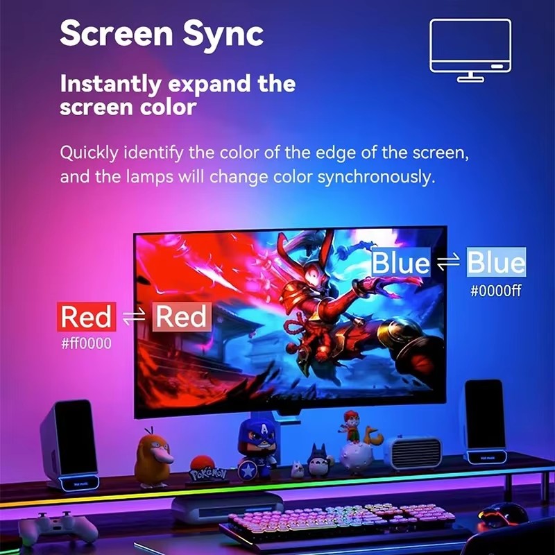 RGB ゲーミングライトストリップ モニターバックライト L - Pc Gaming Game のレビューと価格