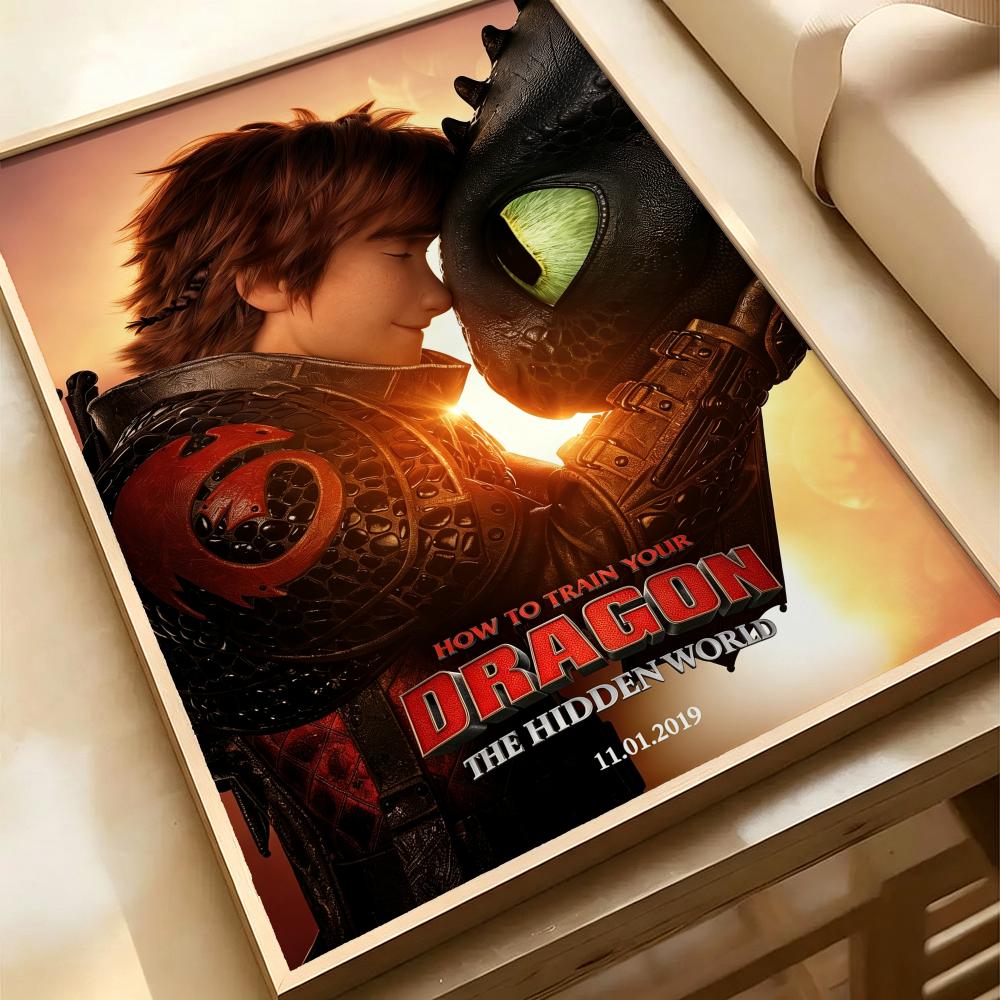 映画『ヒックとドラゴン』ポスター HD 防水 自己粘着 アー - Pc Gaming Dragon のレビューと価格
