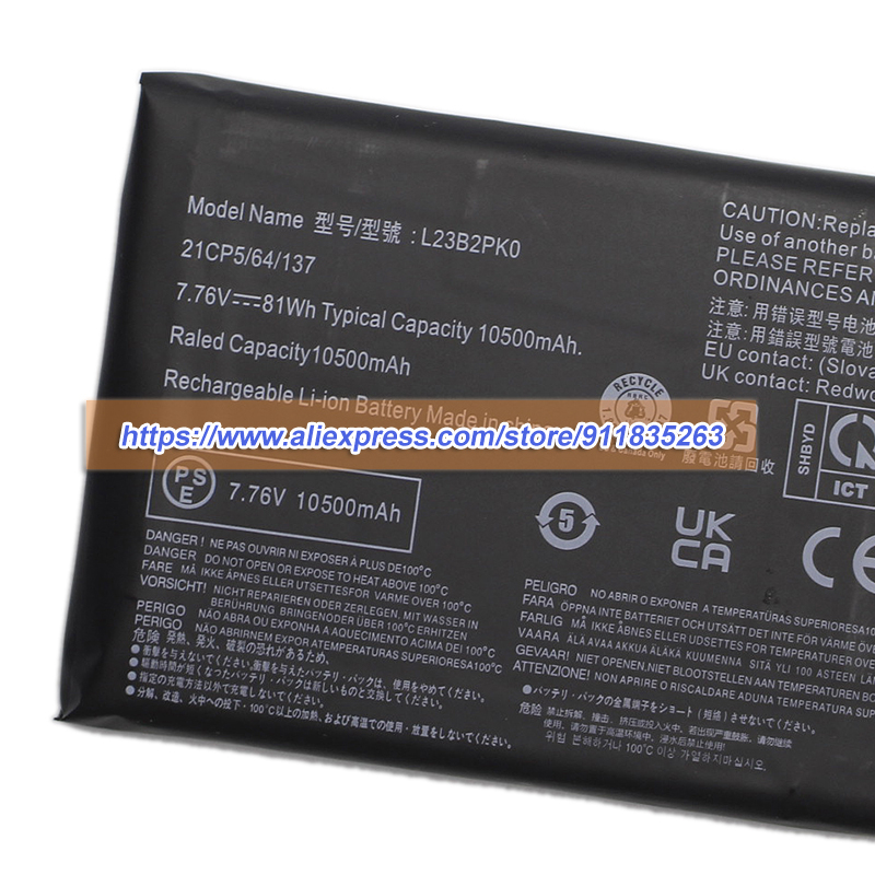 新しい L23B2PK0 バッテリー 7.76V 10500 - Pc Gaming Lenovo Legion のレビューと価格