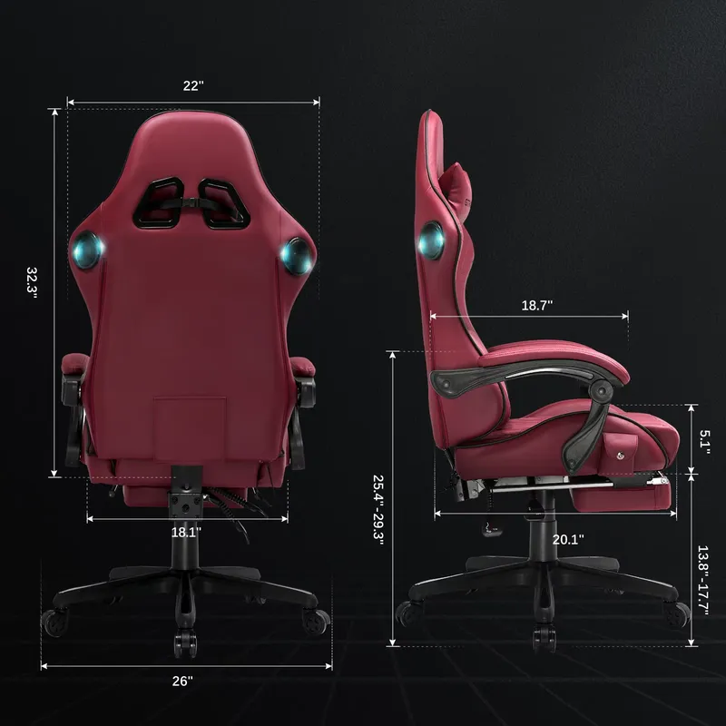 GTPLAYER製ゲーミングチェア。スピーカー内蔵、人間工学 - Pc Gaming Gaming のレビューと価格